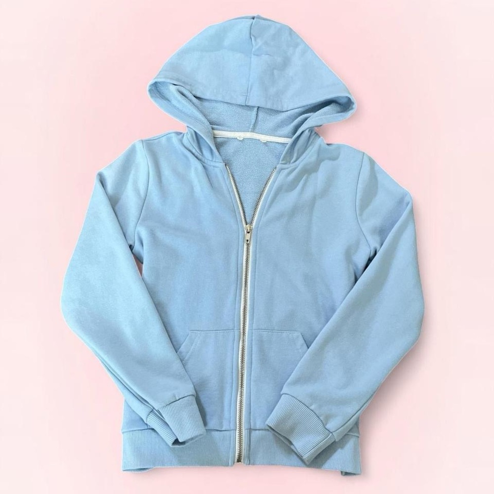 Light Blue Zip-Up Hoodie